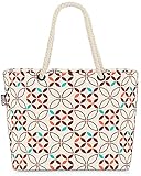 VOID Retro Grafik Küche 50er 60er Strandtasche Shopper 58x38x16cm 23L XXL Einkaufstasche Tasche Reisetasche Beach Bag