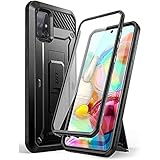 SupCase Hülle für Samsung Galaxy A71 (6.7') Case 360 Grad Handyhülle Outdoor Schutzhülle Bumper Cover [Unicorn Beetle Pro mit Integriertem Displayschutz, Gürtelclip und Ständer (Schwarz)