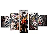 5 Stück One Piece Characters Painting Anime Poster Dekorative Malerei Leinwand Wand Kunst Wohnzimmer Poster Schlafzimmer Gemälde 40 B x 22 H