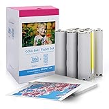 Ersatz für Canon Selphy CP CP1300 CP1200 CP910 CP800 Fotopapier, Fotoset KP-108IN kompatibel für Canon Selphy Fotodrucker, 108 Blatt Foto Papier (100 x 148 mm) mit 3 Farbk