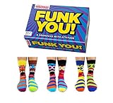 United Oddsocks - Funk You - Herren 6 verschiedene Socken - mit Gesichter! Gr. 39 - 46