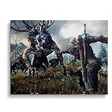 YITUOMO Erwachsene Digitale Malerei Kit, DIY für Acrylfarbe The Witcher 3: Wild Hunt Leinen Leinwand Acryl Digital Painting Hero Malerei 50x40cm R