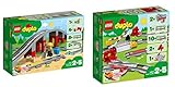 Lego Duplo 2er Set: 10872 Eisenbahnbrücke und Schienen + 10882 Eisenbahn S