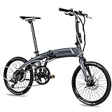 CHRISSON 20 Zoll E-Bike City Klapprad EF3 grau - E-Faltrad mit Ananda Nabenmotor 250W, 36V und 40 Nm, Pedelec Faltrad für Damen und Herren, praktisches Elektro Klappfahrrad, perfekt für die S