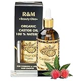 R&M Beauty-Oleo Bio Rizinus-Öl - kaltgepresstes Rizinusöl - 100% rein - für Wimpern, Augenbrauen, Haare, Haut, Bart & Nägel - Natur-Kosmetik - 100