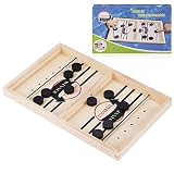 JOYUE Katapult Brettspiel, Fast Sling Puck Game, Tragbares Eisball-Kampfspiel, Bouncing Hockey Brettspiel, Tisch Slingshot Brettspiel, Spiel Stoßstange Schach, Desktop-Spiel für Kinder & E