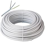 Prysmian Kabelring NYM-J 3x1,5 300/500V, 50m, 3-adrige Mantelleitung, Installationskabel für den Einsatz im Mauerwerk/Beton, Stromkabel nach DIN Norm, Elektroleitung, elektrische Leitung