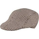 Amakando Britische Mütze Englische Schirmmütze 20er Jahre Kappe Karierte Schiebermütze Karnevalskostüme Accessoires Herren Flatcap Golfmütze Gatsby Tweed Cap