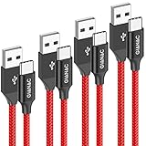 USB Typ C Kabel, GIANAC[4Pack 0.3M 1M 2M 3M ] 3A USB C Ladekabel und Datenkabel Nylon geflochten Fast Charge Sync schnellladekabel für Samsung S10/S9/S8+, Huawei P30/P20/P10,Google Pixel, Xperia XZ