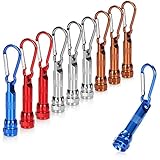 com-four® 10x LED-Mini-Taschenlampe, mit Karabinerhaken als Schlüsselanhänger, ideal für Schule, Sport, Freizeit, Camping, Outdoor (10 Stück - LED-Anhänger)