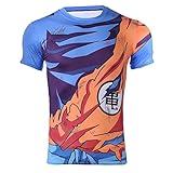 Super Saiyajin Cosplay T-Shirt | Goku Kostüm für Dragon Ball Fans | Größe: M