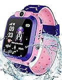 Kinder-Smartwatch, Digitaluhr, Wecker, GPS, Handy, IP67, Q12, R