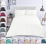 Bettwäsche Baumwolle Renforce Reißverschluss Größe Design 2-3 teilig Wählbar, Farbe Bettwäsche:Weiß, Größe:155 x 220