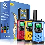 Walkie Talkies für Kinder 3er Pack, 8 Kanäle 2 Wege Radio Kinder Spricht Spielzeug für 3 bis 12 Jungen Mädchen Geschenk, 3 KM Lange Reichweite für Outdoor Camping Sp