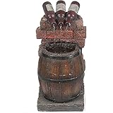 Wasserbrunnen aus Kunstharz, rustikales Holzfass für Garten und T