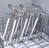 spiked-glasses Glashalter für Spülmaschine - Bierfreunde 6er Set - Lange Aufsteckhalter Halterung für Geschirrkorb Glas Gläser - formstabil und k