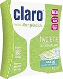 claro Alles in 1 Hygiene Geschirrspültabs - Phosphatfreie Reinigungstabs beseitigen 99% aller Bakterien, 30er Packung