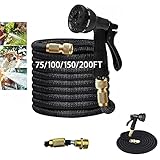 75 ft 100 ft 150 ft 200 ft Magic Stretch erweiterbarer Gartenschlauch 3 x expandierende Gartenschlauchleitung leicht mit 7 Einstellungen Professionelle Sprühdüsenpistole zum Gieß