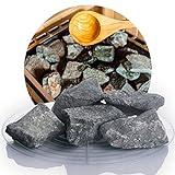 Deutsche Diabas Saunasteine 10 kg 5-8 cm, 5-11 cm oder 8-12 cm von Schicker Mineral, hochwertige Aufgusssteine für den Saunaofen, vorgewaschen 50-80