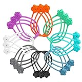 Fransande 24 Pack Magnetisch Twist Binden 7,48 Zoll Silikon Wiederverwendbarer Kabel Binder 8 Farben Blumen F
