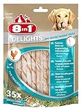 8in1 Delights Pro Dental Twisted Sticks - gesunde Kaustangen für Hunde zur Zahnpflege, 35 Stück