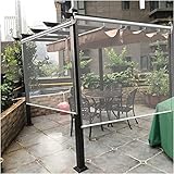 LJFYXZ Rollo Äußerer klarer Rollo mit Beschlägen, Draussen wasserdichte PVC-Rollos für Veranda Patio Pavillon Balkon, 170/180cm breit(Size:170cm×215cm/67×85')