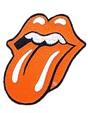 The Rolling Stones Patch Classic Tongue Band Logo Embroidered offiziell Orang
