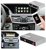 Daomen Wireless Carplay Nachrüstsatz Decoder/Android Auto Modul Empfängerbox für Mercedes Benz E-Class W212 207 E-Coupe C207 2009-2016 Support Mirror Link AirPlay Navigation GPS,Ntg 4.0