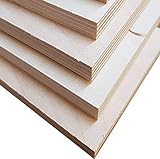 Alsino Bastler Holz Holzplatten zum Basteln DIY Heimwerker Multiplexplatte Zuschnitt Sperrholz-Platten Holz Massiv Naturfarbe unb