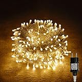 100/200/300/400er Led Lichterkette Strombetrieben mit Stecker Außen und Innen für Garten Hochzeit Weihnachten Party Warmweiß Gresonic (Warmweiss, 200LED)