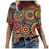 Blusenjacke Damen Sommer Rote Tunika Blusentop S Oberteile Hemdbluse Cold Shoulder Sexy Tops Ausschnitt Blusentop Sommer Tunika Hippie Style Steampunk Bluse Glitzer Oberteile Party