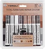 JR 17PCS MöbelReparaturset Holz Marker, Kratzer, Holzfußböden, Tische, Schreibtische, Tischler, Bettp