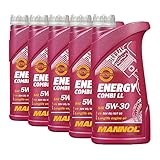 5 x1l, (5l) MANNOL 7907 Energy Combi LL 5W-30 Longlife III + Ausgieß