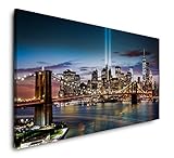 Paul Sinus Art New York City Skyline 120x 60cm Panorama Leinwand Bild XXL Format Wandbilder Wohnzimmer Wohnung Deko Kunstdruck