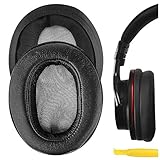 Geekria QuickFit Protein-Leder-Ohrpolster für Sony MDR-1ABT, MDR-1RBT, MDR-1RNC Kopfhörer, Ersatz-Ohrpolster, Ohrmuscheln, Ohrpolster, Reparaturteile (schwarz)