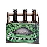 Bierträger aus Holz Opas Werkzeugkiste Männer-Handtasche Holz | 6er Träger lustige Bier-Geschenke | Bierträger auch mit Wunschnamen | Träger für Bierflaschen | Biergeschenk Papas M