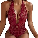 Frauen Sexy Einteiliger Bikini Aus Mesh-Kunstleder Mit Hohlem Reißverschluss Weihnachten Hochzeitsgeschenke Dessous Set Jumspsuit Nachtwäsche Babydoll Lingerie S
