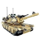 VPPI Technik Panzer Bausteine, Zusammenbau eines Tanks Modellbausatz Panzer, Militär Panzer Bausatz Klemmbausteine Konstruktionsspielzeug kompatibel mit Lego Technik, 914 T