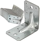 KOTARBAU® Winkelverbinder 75 x 75 x 55 mm mit Rippe Sicke Lochwinkel Bauwinkel Holzverbinder Balkenwinkel Verbinder Winkel Top -Qualität Silber 25 Stk