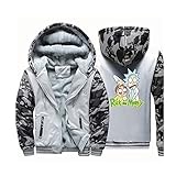 Herren Kapuzenpullover Zip Sweatjacke Bekleidung Winter Lange Ärmel Polyester Einstellbar Kordelzug für Jungen Mädchen,B3,3XL