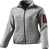 CMP Damen Knit Tech mélange Fleece Jacket Fleecejacke, Grau-Weiß 38