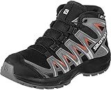 Salomon XA Pro 3D Mid Climasalomon™ Waterproof (wasserdicht) Junior Kinder Trailrunning-Schuhe, Schwarz (Black/Stormy Weather/Cherry Tomato), 36 EU