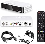 James Donkey Receiver Satellit,2K HD Linux E2 Satelliten Receiver with Twin DVB-S2 Tuner,HDTV,1080p,H.265,HDR and HDMI Cab