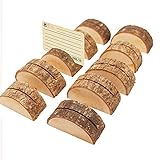 10 Stücke Holz Kartenhalter Tischkarte Inhaber Tischnummer Halter, Vintage Hochzeit Tischkartenhalter Nummernfotoständer, Platzkartenhalter Für Bilder Karte Memo Visitenkarten H