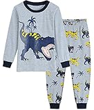YJWFHPU Jungen Dinosaurier Schlafanzug für Kleinkind Kinder Baumwolle Langarm für Jungen 92 98 104 110 116 122