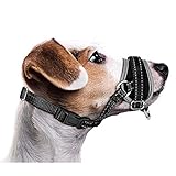 Nasjac Hund Maulkorb, Update Bequemer Verhindern Sie das Beißen Bellen Kauen Verhaltenstraining Einstellbare Soft Reflective Quick Fit Nylon Hundemundschutz für mittelgroße H