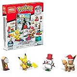 Mega Construx GPV08 - Mega Construx Pokémon Adventskalender mit 24 Türchen, enthält 2 bewegliche Pokémon-Figuren zum Selberbauen, Spielzeug ab 6 J