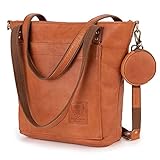 Berliner Bags Vintage Schultertasche Verona, Henkeltasche aus Leder, Handtasche für Frauen - B