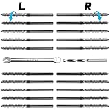 T316 Edelstahl Links- und Rechtshänder Schraube für Treppengeländer Holzpfosten von 1/8 Zoll Kabelgeländer Kit, Terrassengeländer Hardware, DIY Baluster-Kit (20 Packungen)