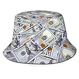 ZREXUO US Dollar Bills Sommer-Print Unisex Print Reversible Bucket Hat, Assortment of Dollar Bills 08, Einheitsgröß